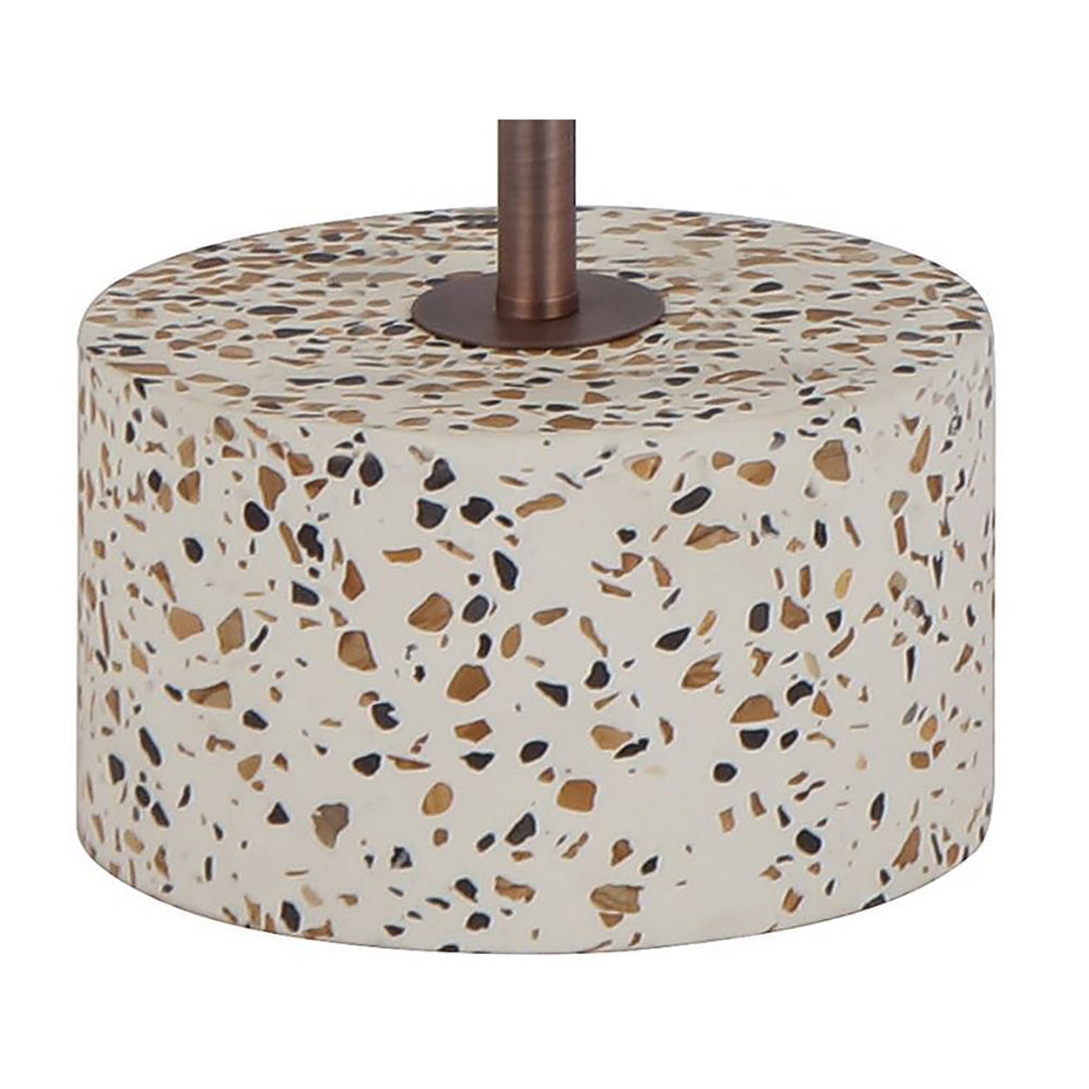 Ortez Floor Lamp Bronze Terrazzo White Iron - ORTEZ FL-WHTRZBZ