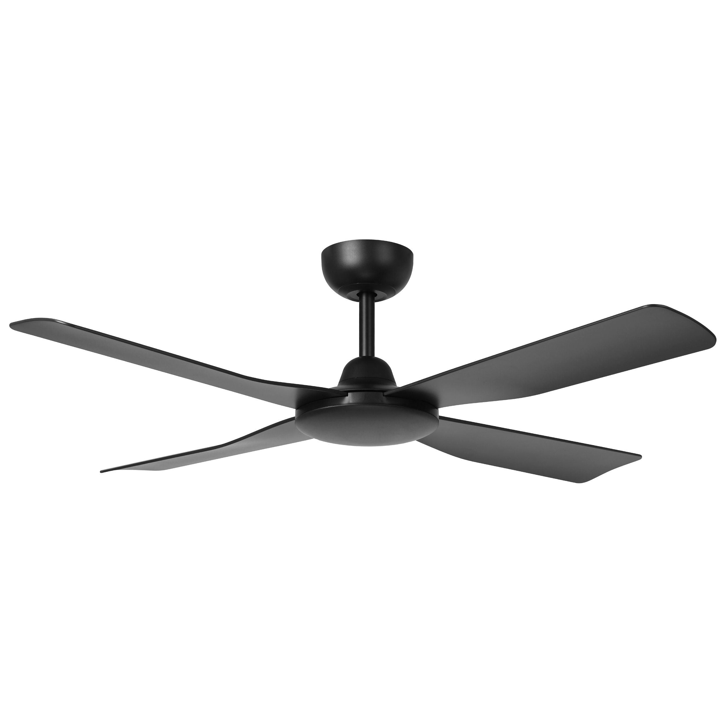 Aloha DC Ceiling Fan 52" Matt Black & Matt Black Blade With Wall Controller - 20663202