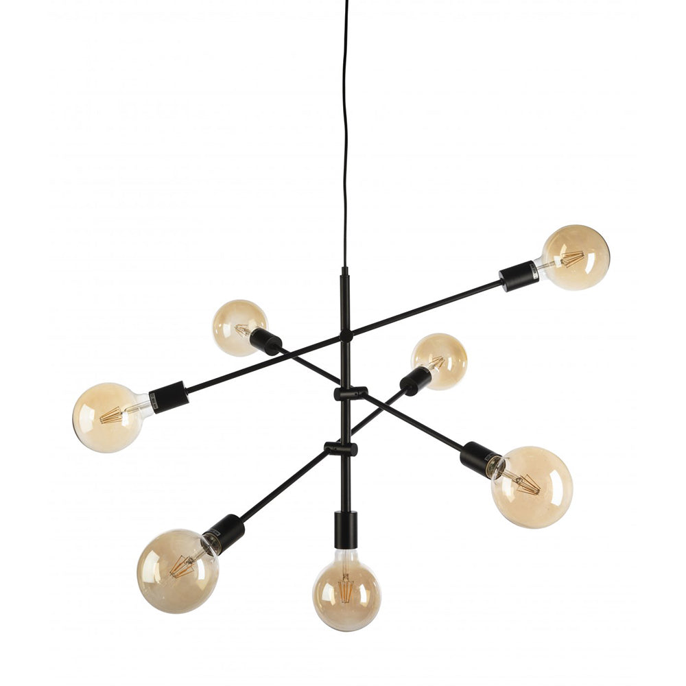 Buy Pendant Lights Australia Fiorentino Lighting - RADIANT 7 Light Pendant Black