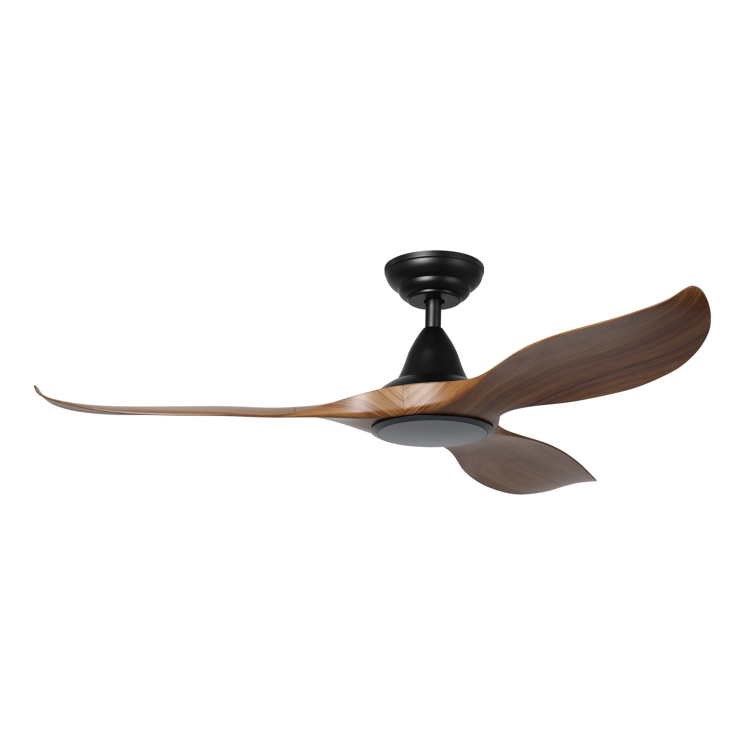 Noosa DC Ceiling Fan 52" Matte Black & New Teak Blade With Remote - 20684707