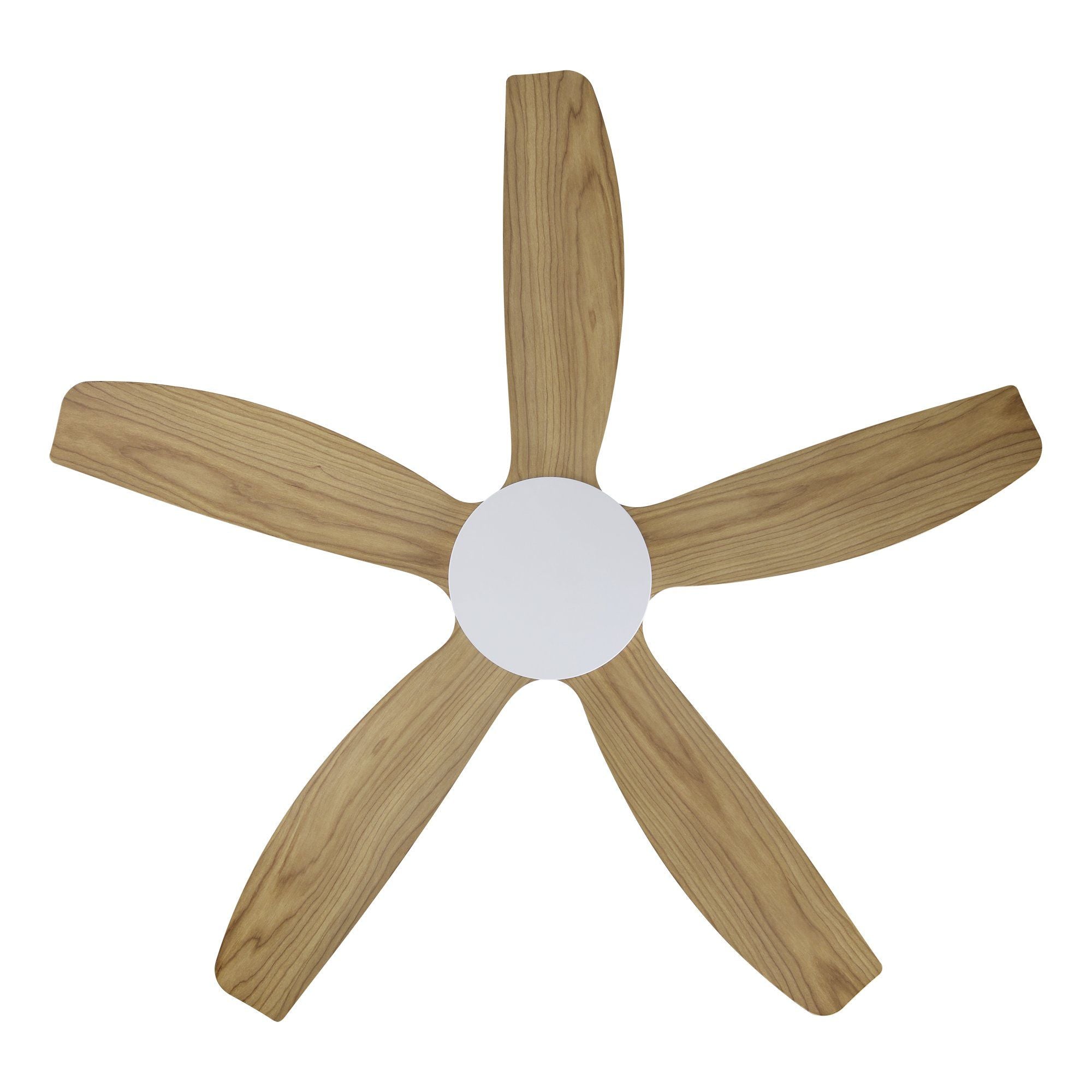Miami DC Ceiling Fan 48" White With Blackbutt Blade - 20796316