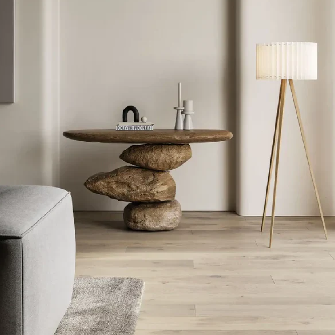 Dira Floor Lamp Pine & Linen - ARO.P1185
