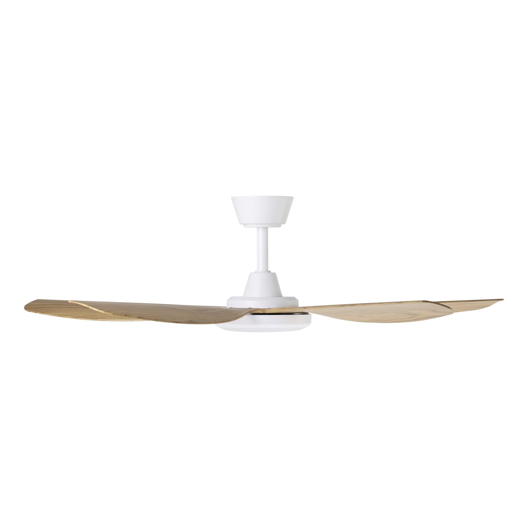 Miami DC Ceiling Fan 48" With LED Light White With Blackbutt Blade - 20796616
