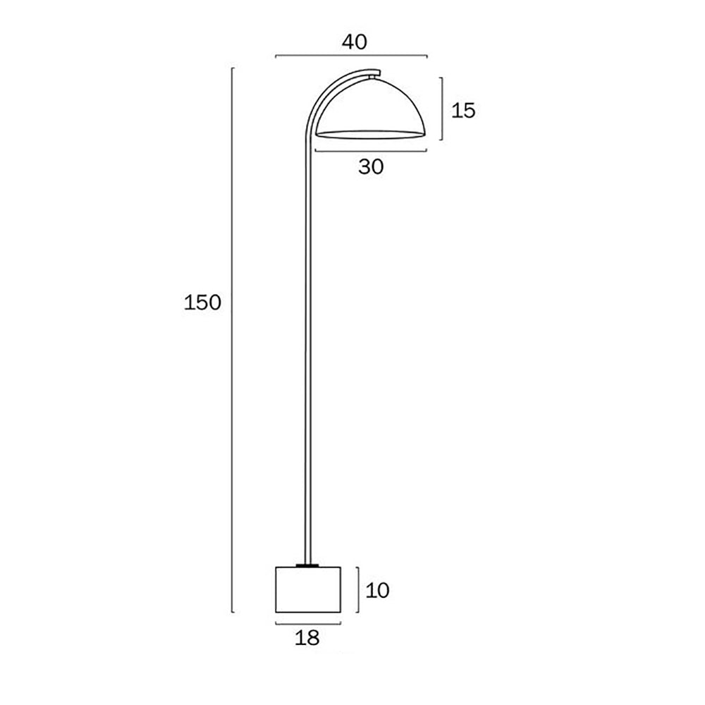 Buy Floor Lamps Australia Ortez Floor Lamp Bronze Terrazzo White Iron - ORTEZ FL-WHTRZBZ