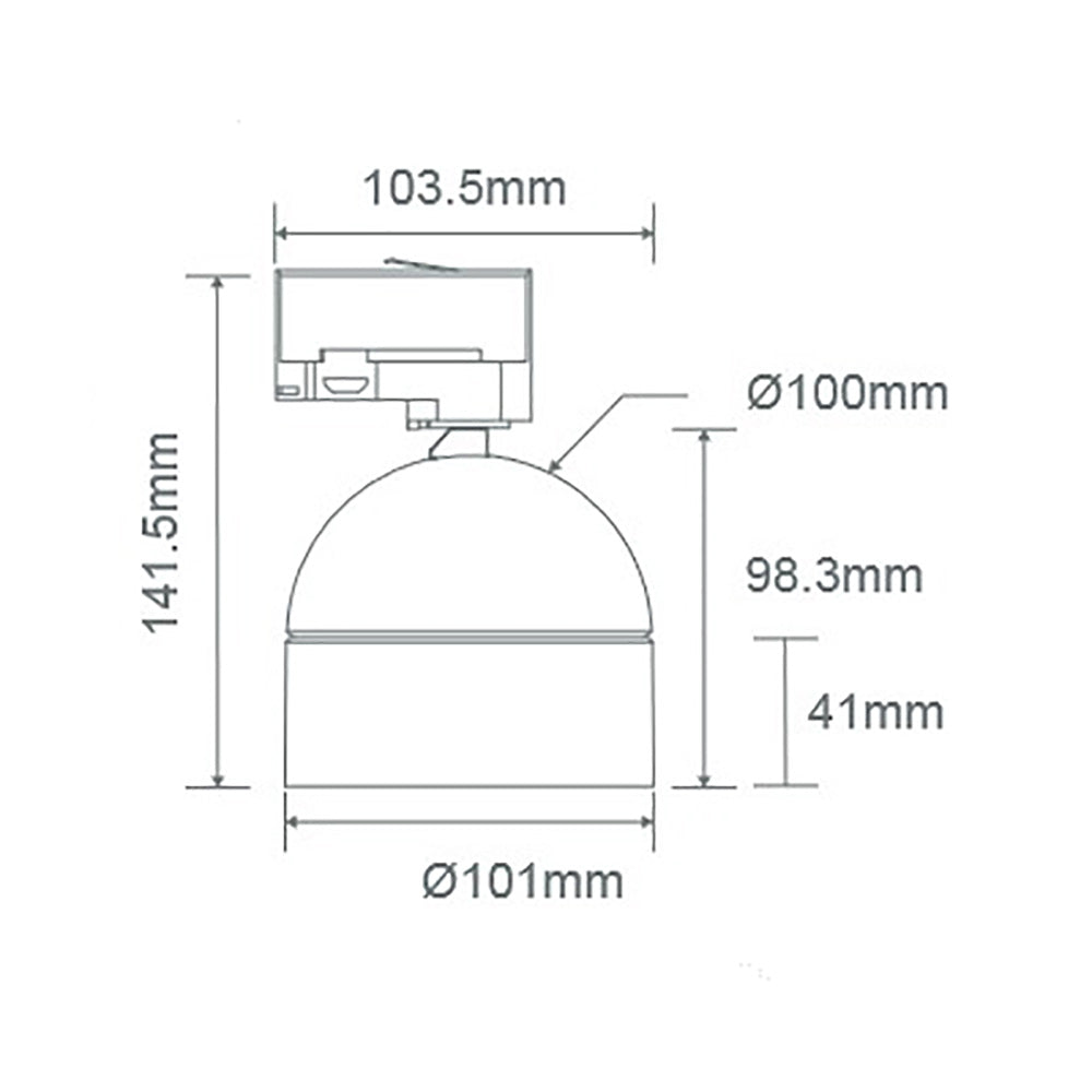 Buy Three Circuit Track Heads Australia Moon Three Circuit Track Head Tube Black 3CCT - 22802