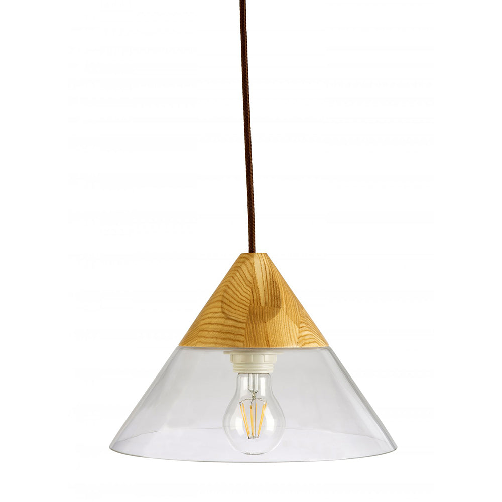 Buy Pendant Lights Australia Fiorentino Lighting - INSTA270 1 Light Pendant Wood & Clear