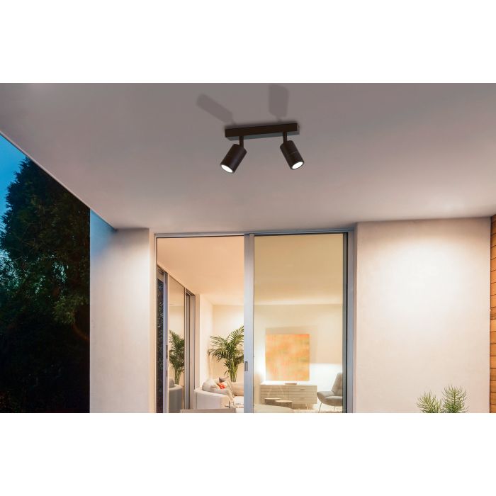 Fremantle Double Light LED Bar Light 5W 3CCT Black & Clear - 206155
