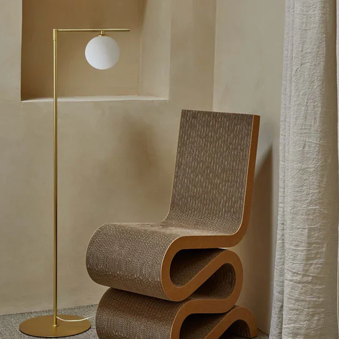 Endo LED Floor Lamp 5W 2700k Matte Brass - ARO.P1156/ORO