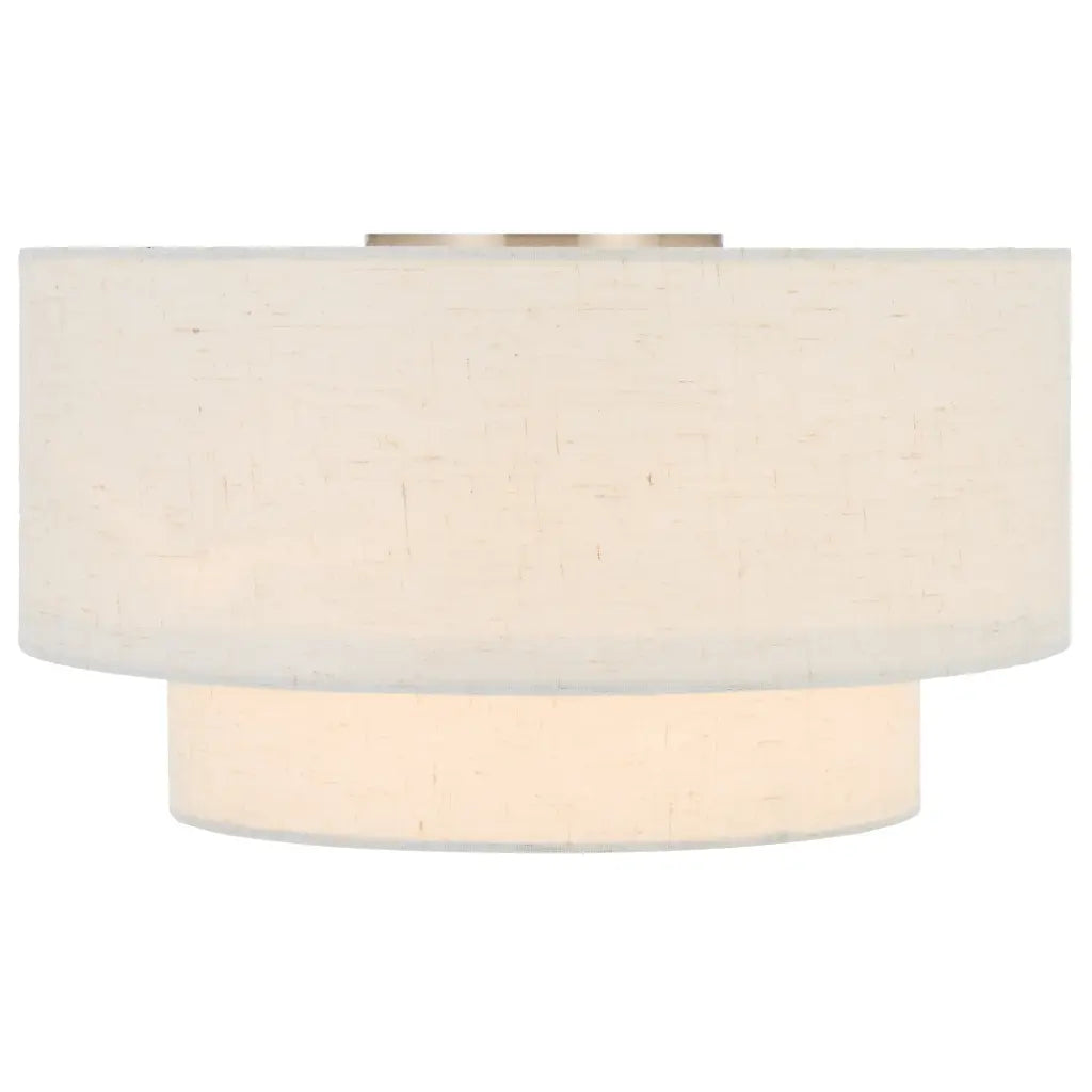 Gisele Large DIY Batten Fix Ceiling Light Nickel & Ivory - GISELE BF35-NKIV