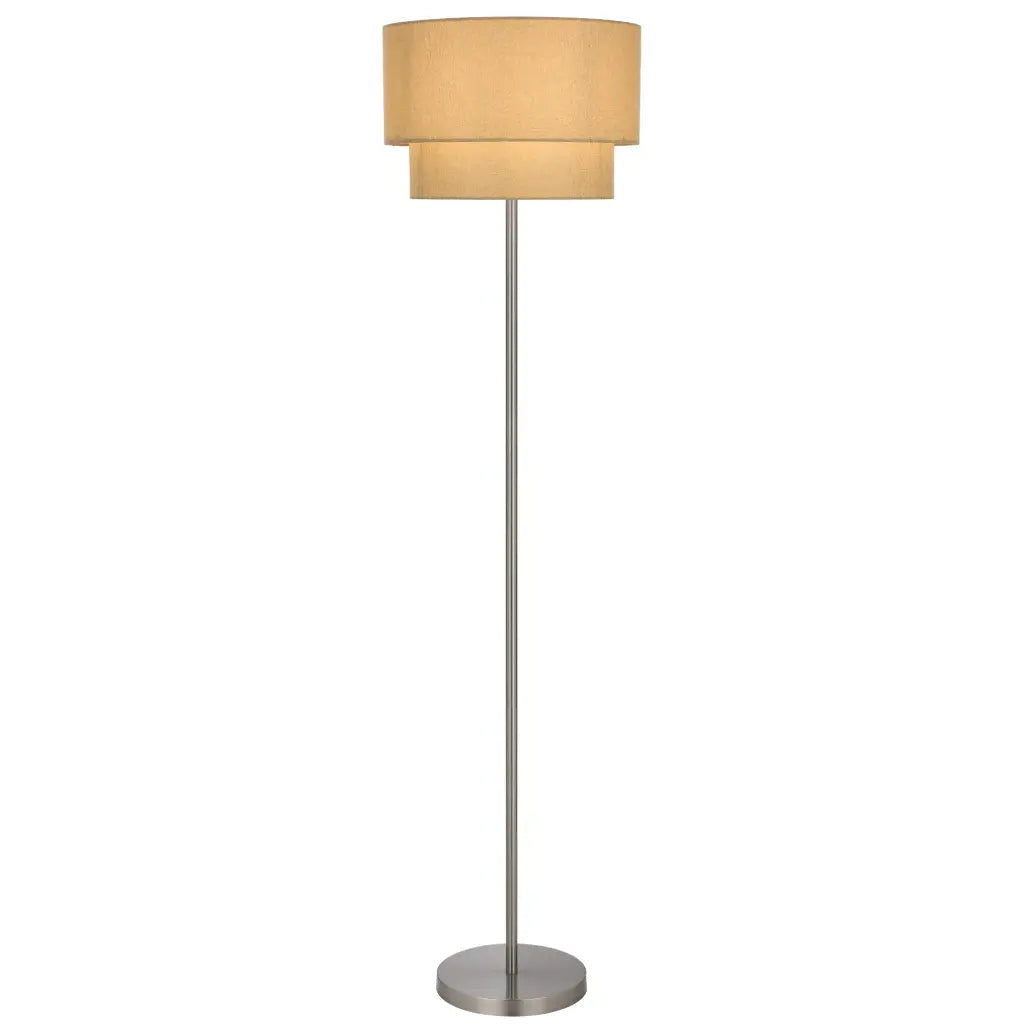 Gisele Floor Lamp Nickel & Sand - GISELE FL-NKSD