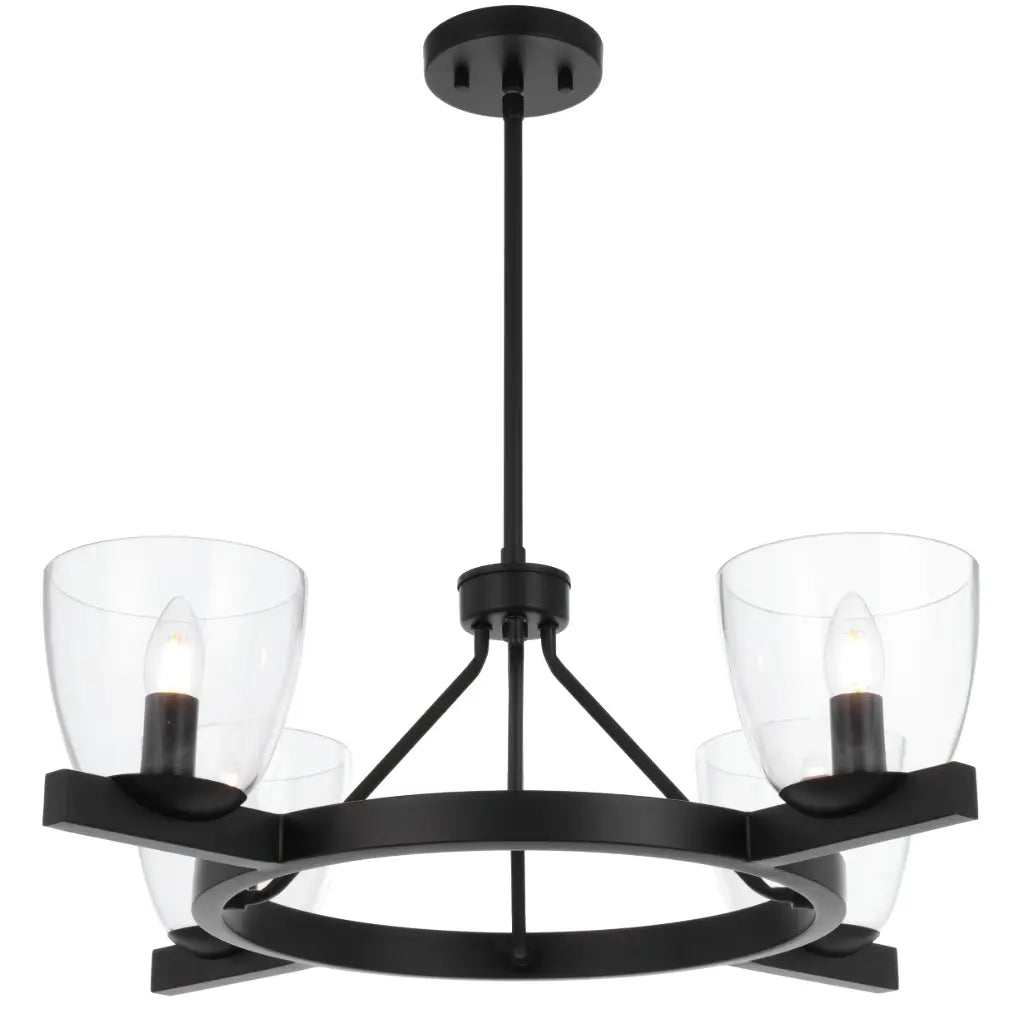 Radam 4 Light Pendant Black - RADAM PE4-BK