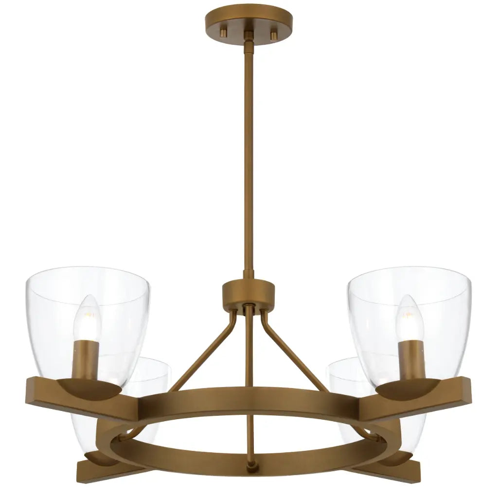 Radam 4 Light Pendant Vintage Brass - RADAM PE4-VB
