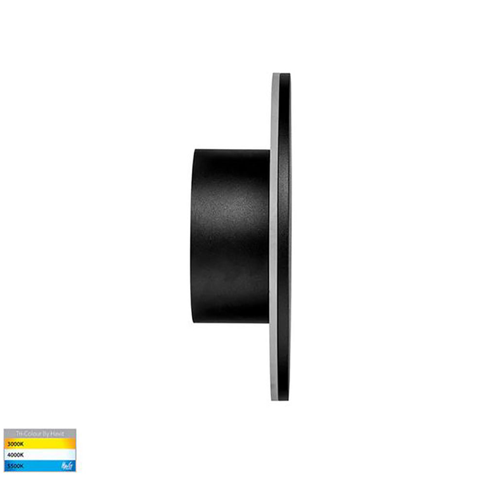 Buy Exterior Wall Lights Australia Halo Exterior Wall Light 12V 7W Black Aluminium 3CCT - HV3591T-BLK-12V