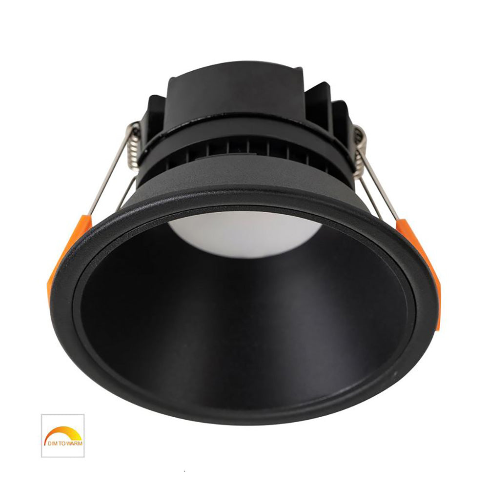 Buy Recessed LED Downlights Australia Round Recessed LED Downlight Black Aluminium / Insert 2 CCT - HV5528D2W-BB