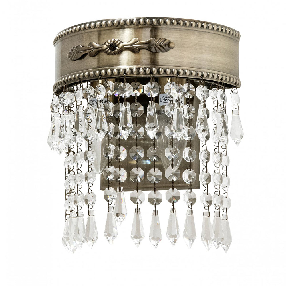 Buy Wall Sconce Australia Fiorentino Lighting - IMPERO 2 Light Crystal Wall Light Bronze