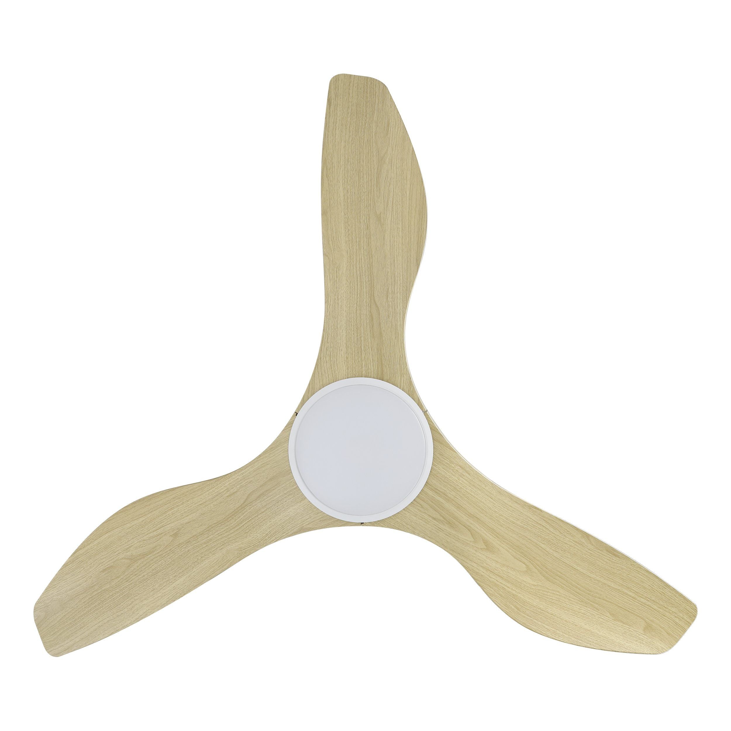 Surf DC Ceiling Fan 40" With LED Light White With Light Oak Blade - 20789316