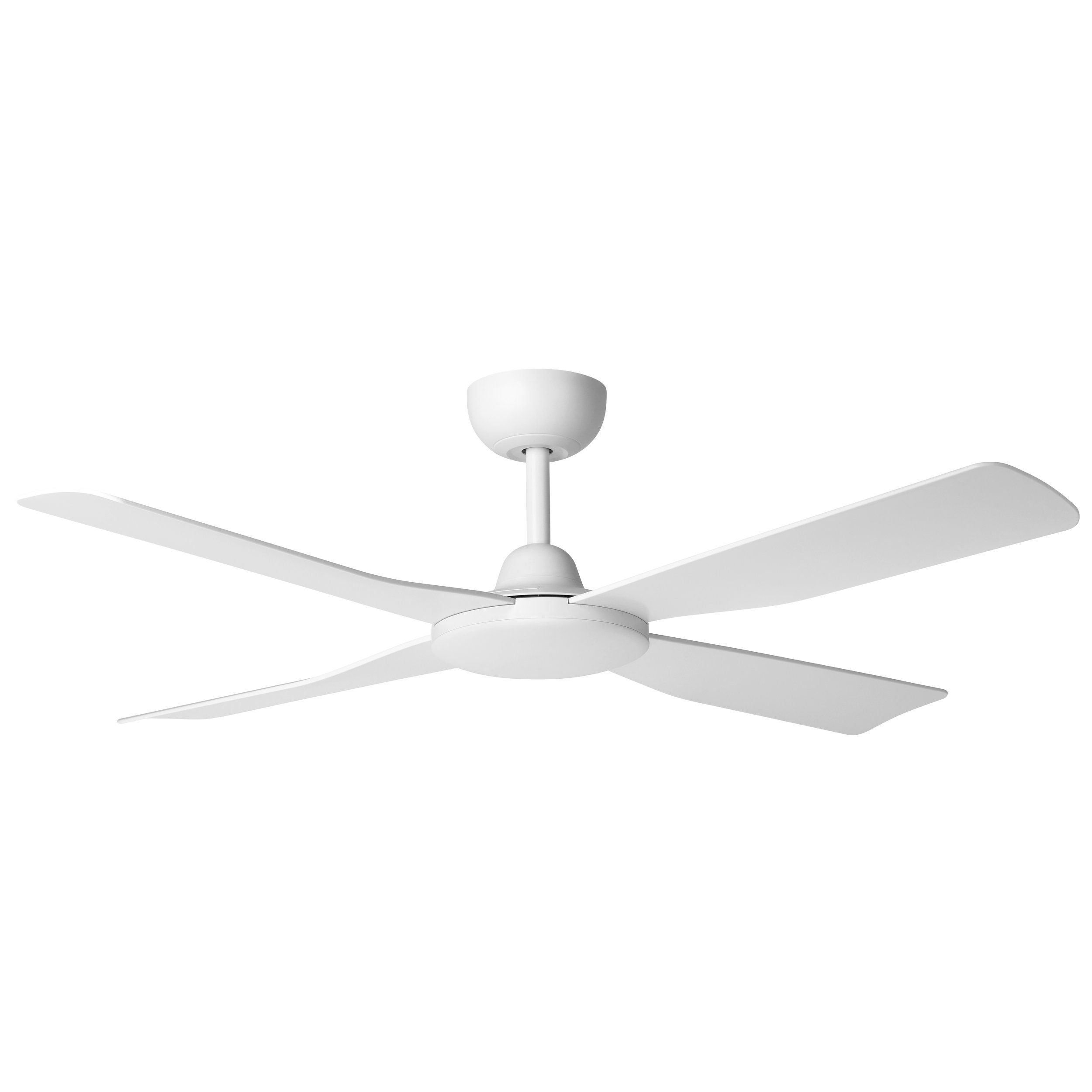 Aloha DC Ceiling Fan 48" Matte White & White Blade With Wall Controller - 20663101