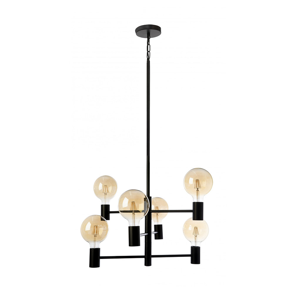 Buy Pendant Lights Australia Fiorentino Lighting - LARRY 6 Light Pendant Black