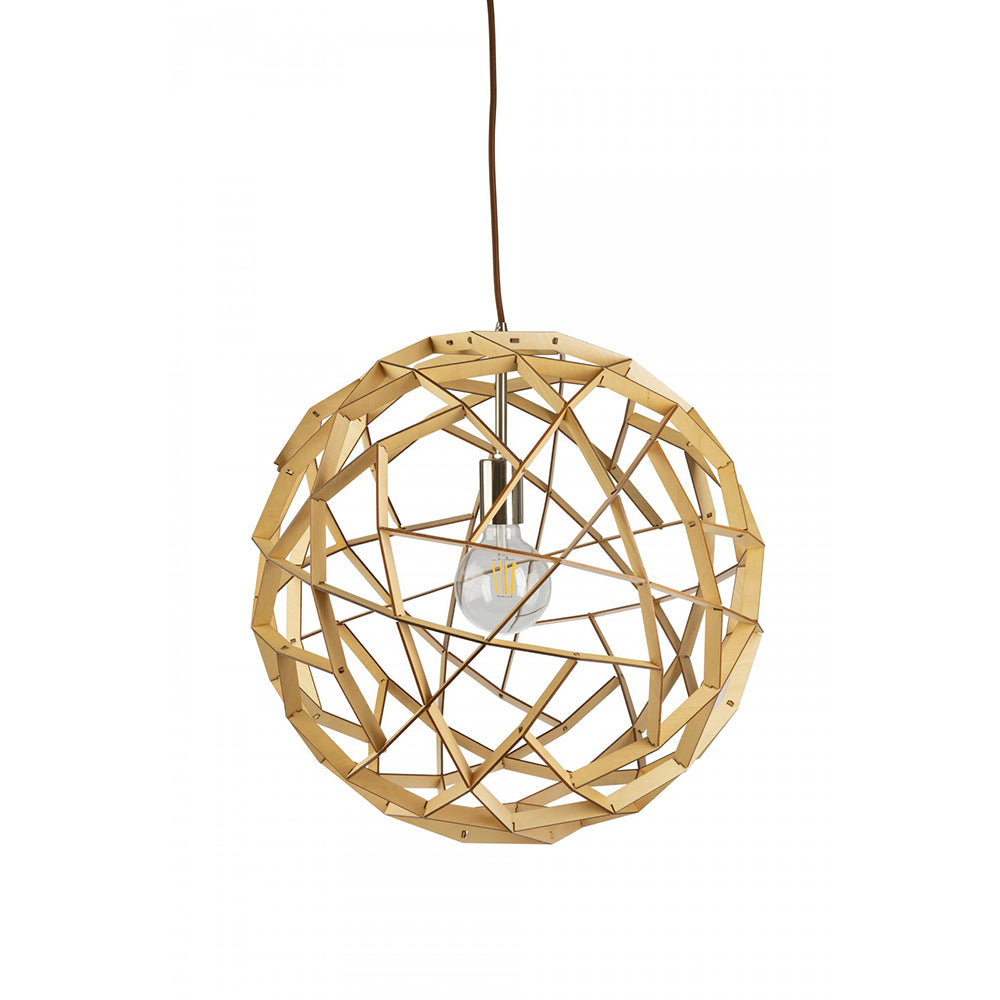 Buy Pendant Lights Australia Fiorentino Lighting - GEOGRO 1 Light Pendant 500mm Wood