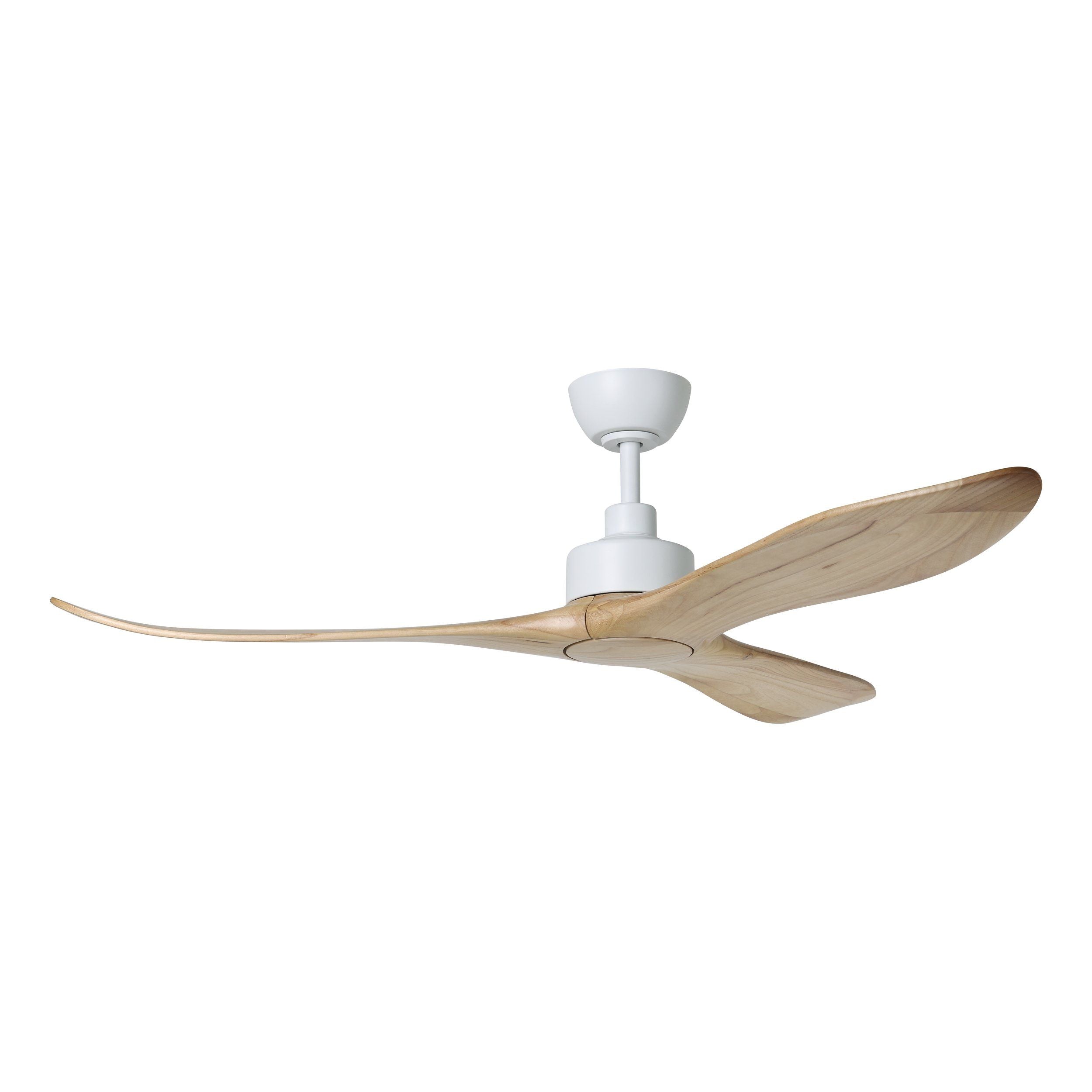 Currumbin DC Ceiling Fan 60" Matte White & Natural Timber Blade - 20619221