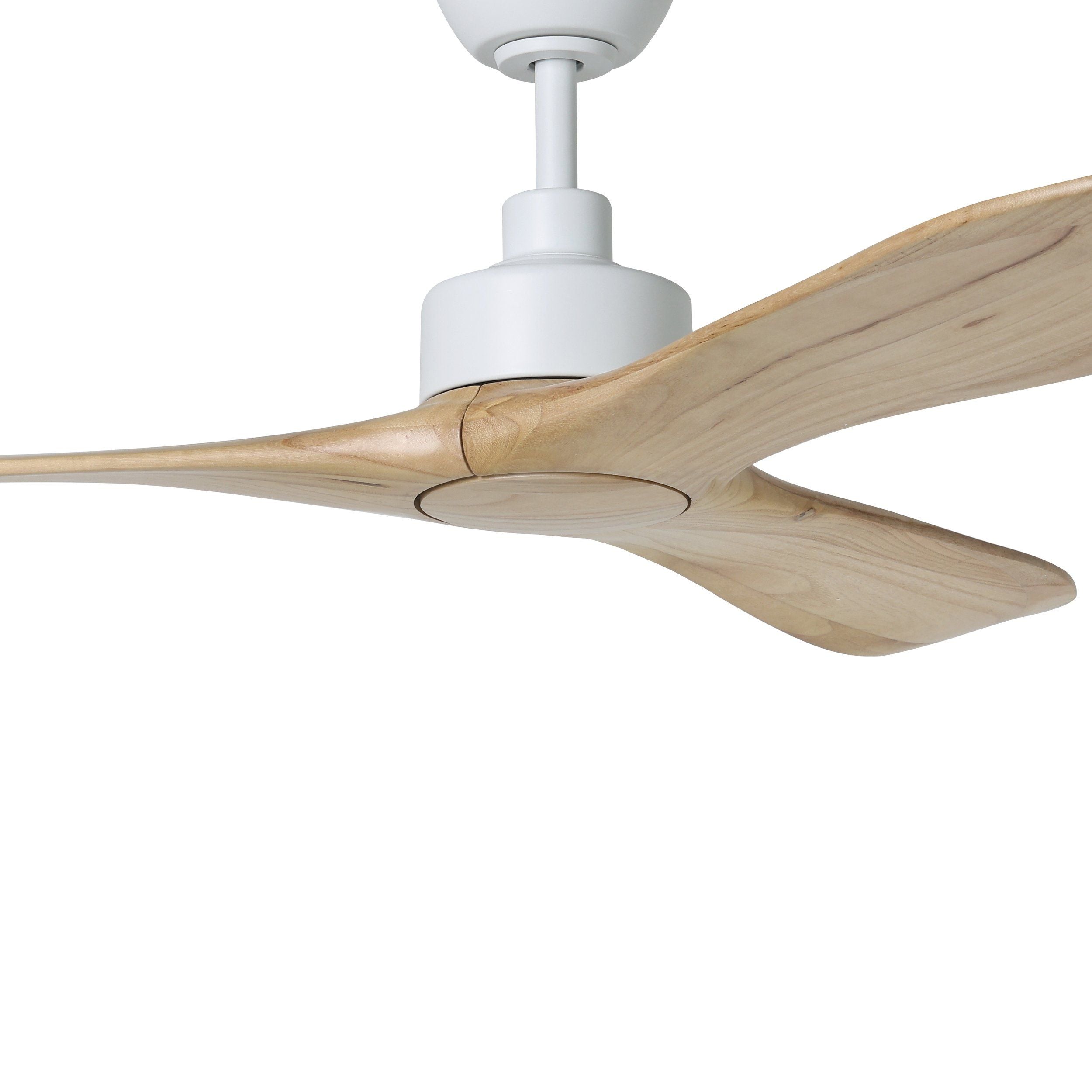 Currumbin DC Ceiling Fan 60" Matte White & Natural Timber Blade - 20619221