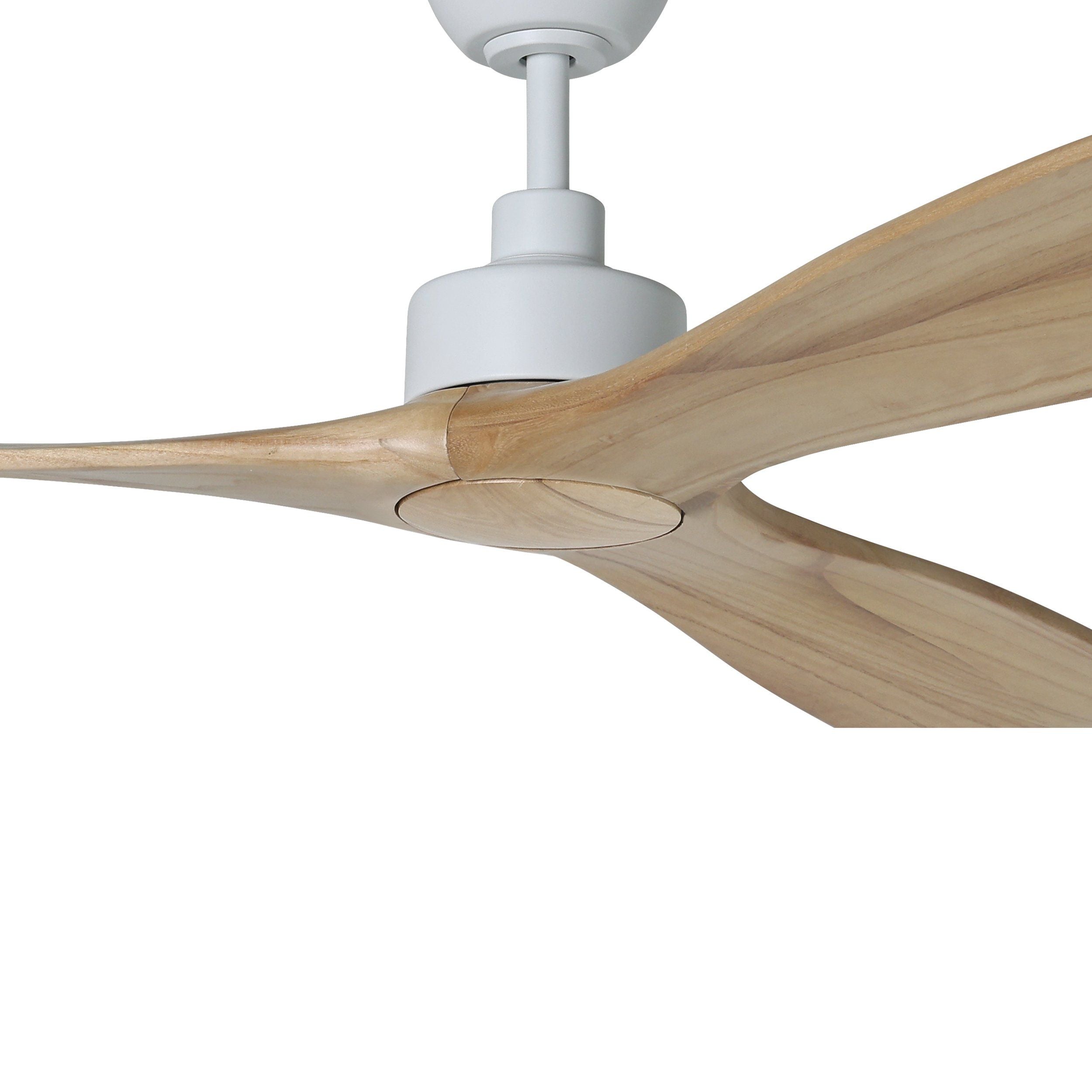 Currumbin DC Ceiling Fan 80" Matte White & Natural Timber Blade - 20619321