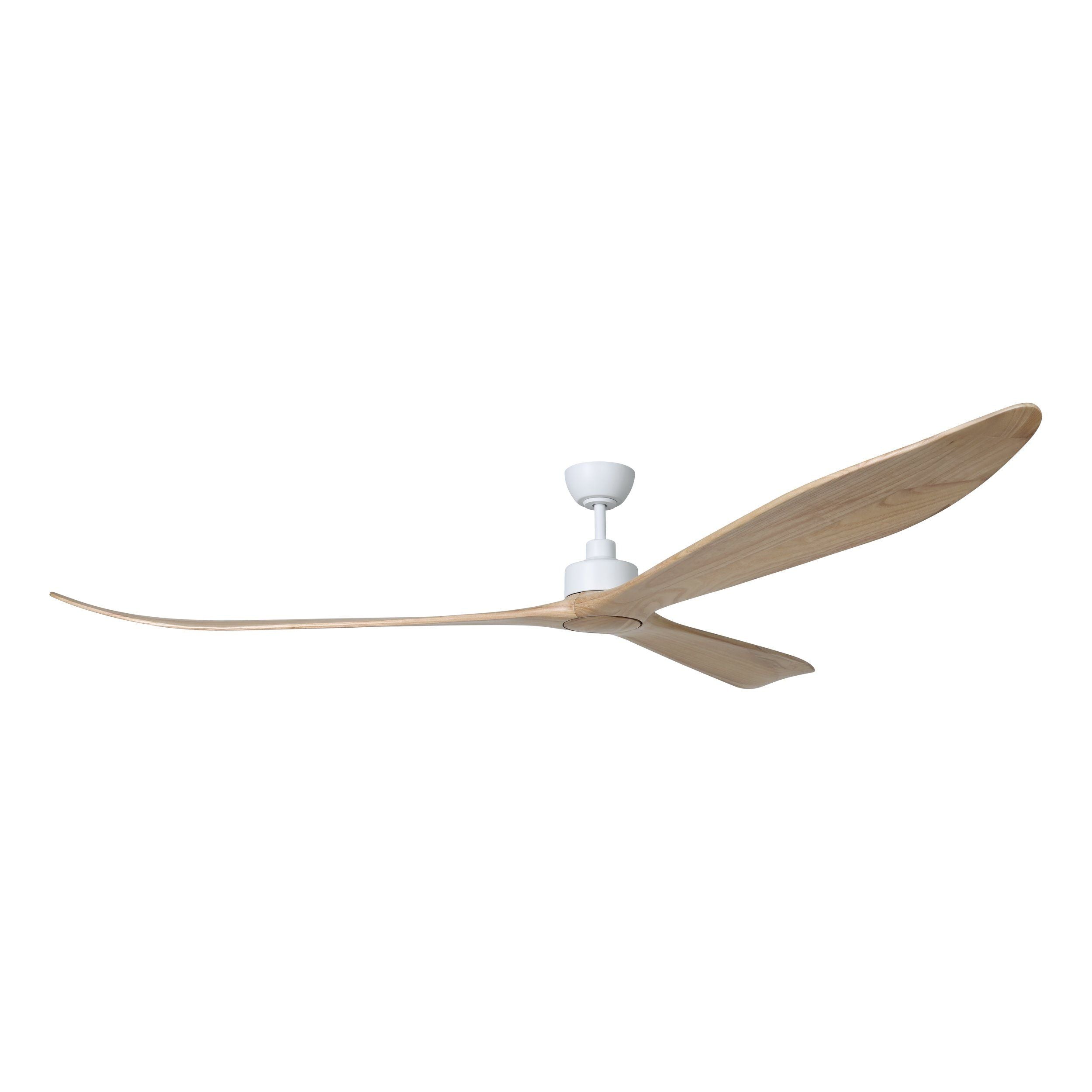 Currumbin DC Ceiling Fan 100" Matte White & Natural Blade - 20619421