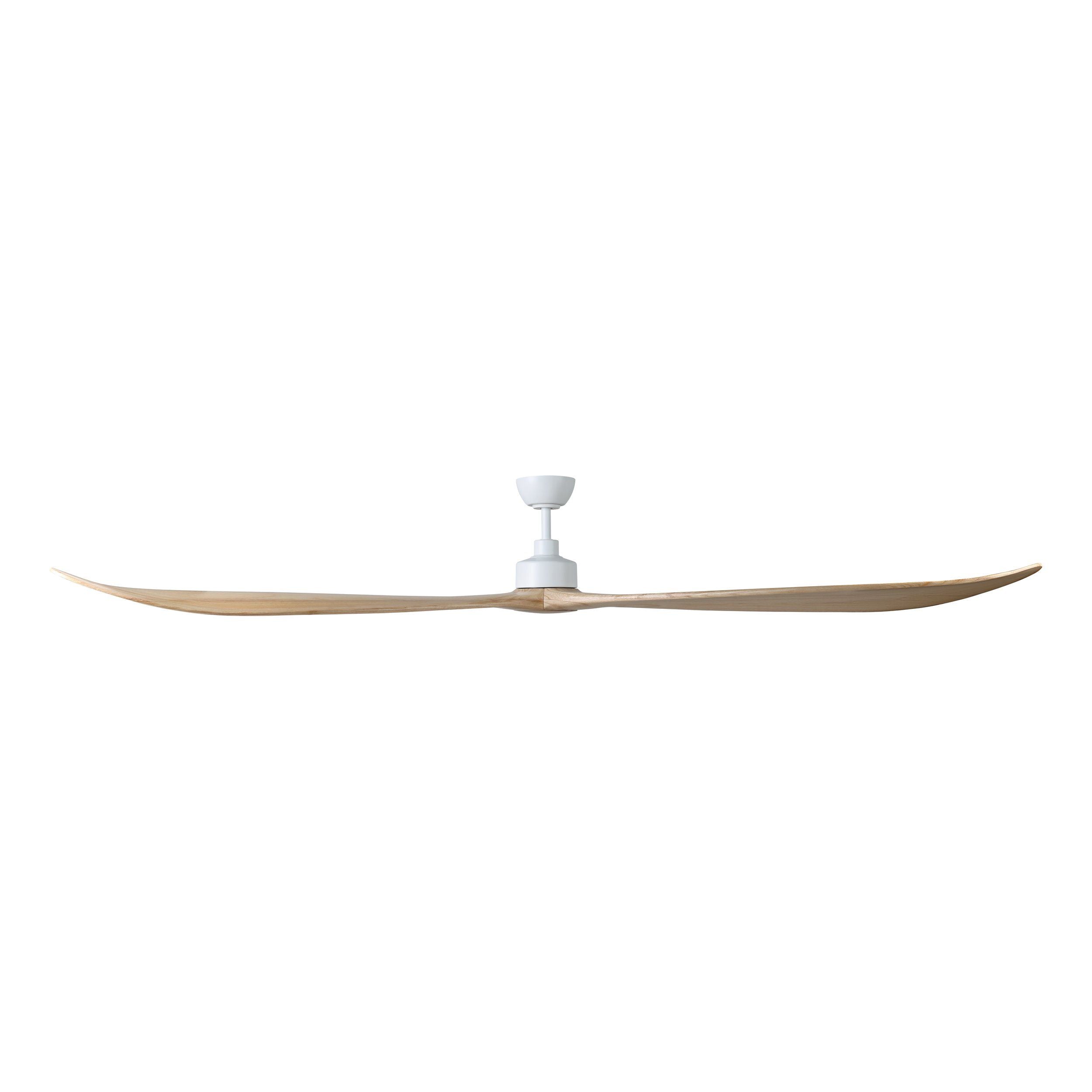 Currumbin DC Ceiling Fan 100" Matte White & Natural Blade - 20619421