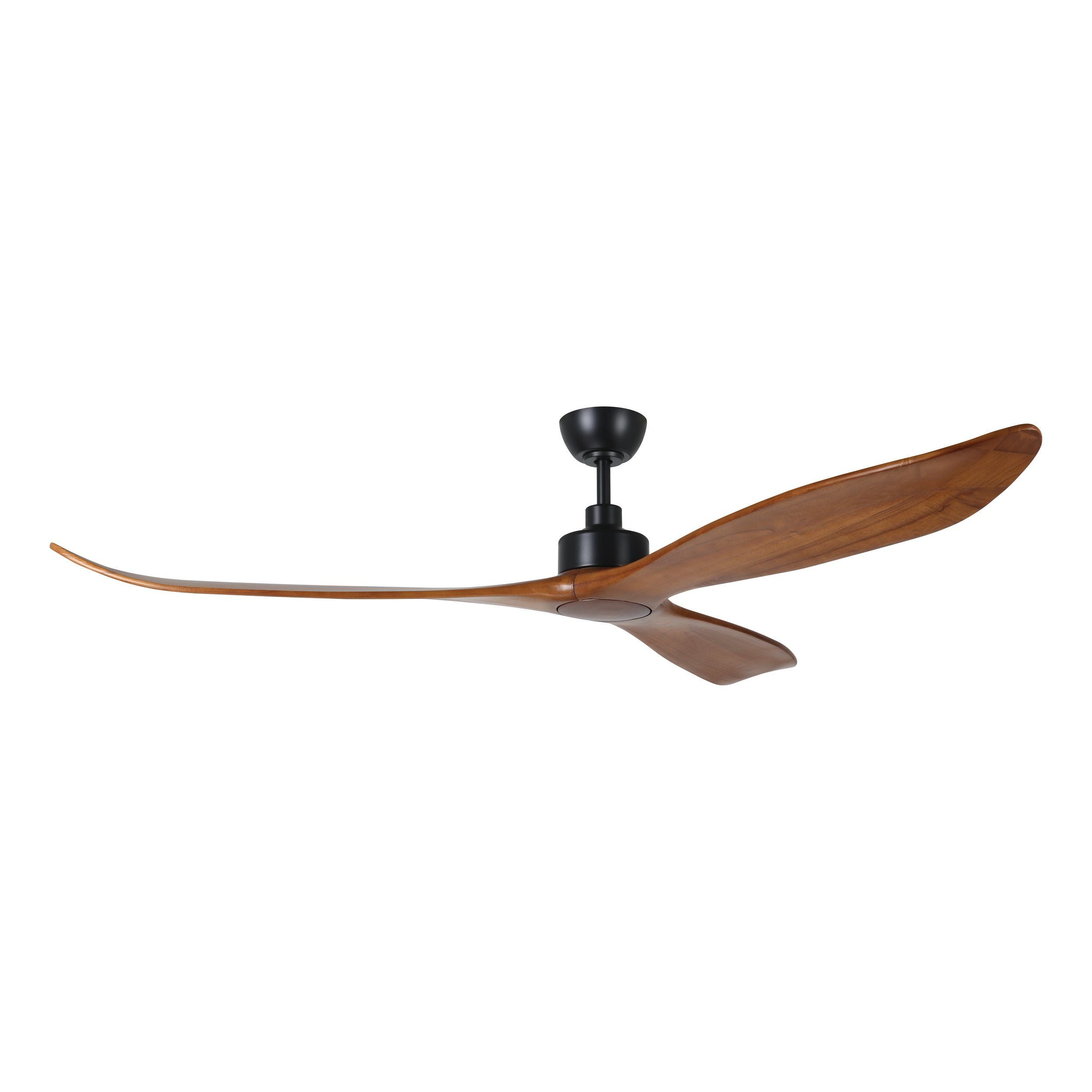 Currumbin DC Ceiling Fan 100" Matte Black & Merbau Blade - 20619428