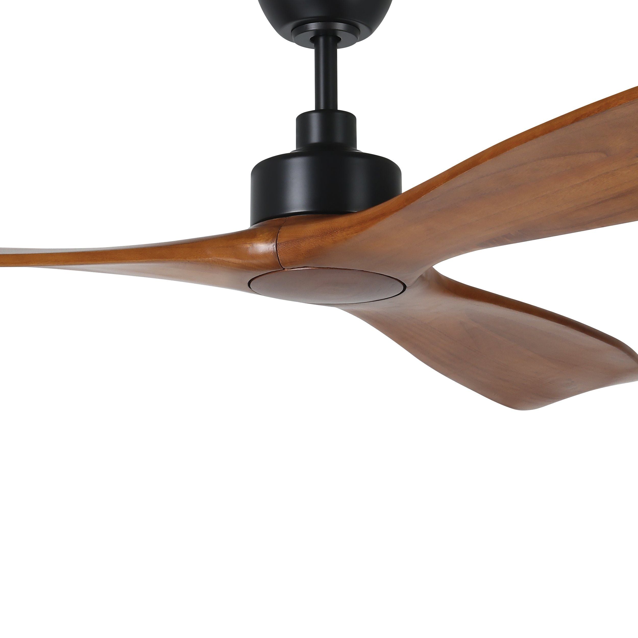 Currumbin DC Ceiling Fan 80" Matte Black & Merbau Blade - 20619328