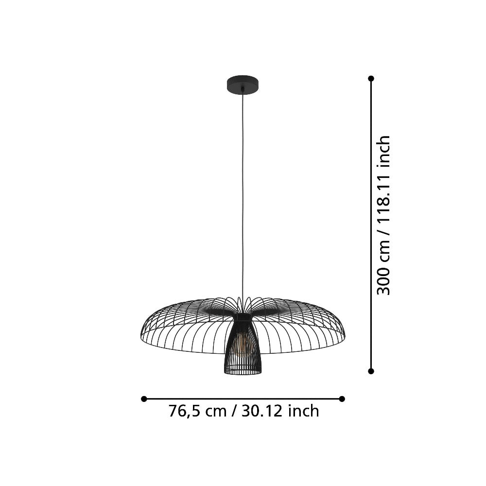 Buy Pendant Lights Australia CHAMPERICO Pendant Light W770mm Black Steel - 390216N