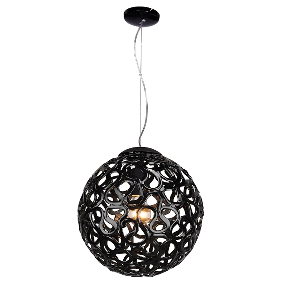 Buy Pendant Lights Australia Fiorentino Lighting - OREGON 1 Light Pendant 400mm Black