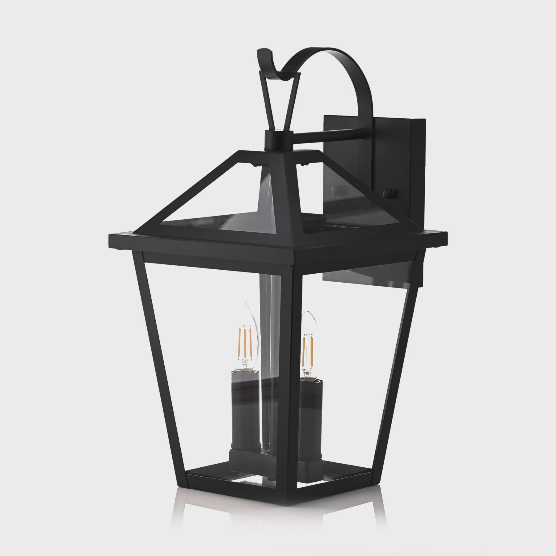 Karter Small LED Wall Light 8W 2700K Black - HV3538W-S-BLK