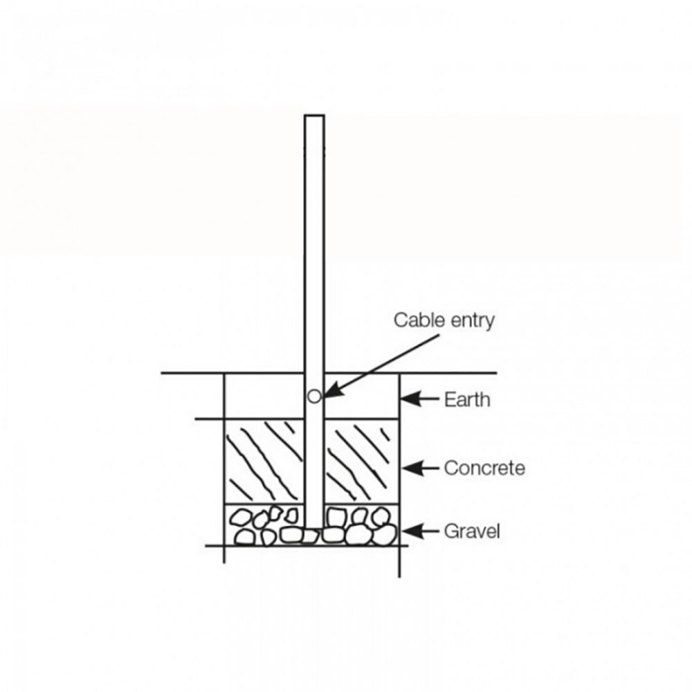 Buy Posts And Bases Australia Post And Base L3000mm Black PVC - BZ-POLE60-3BL