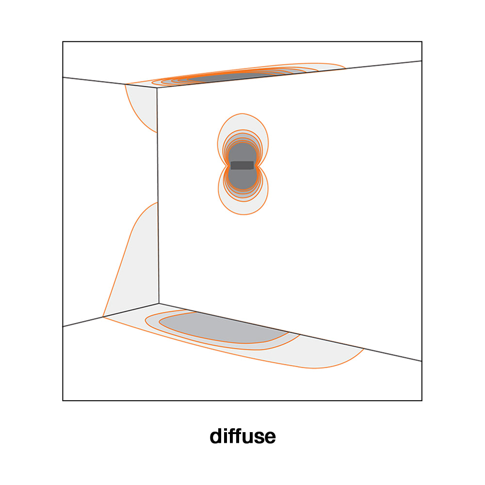 Berica Out 1.1 Convex Up & Down Wall Light 30W CRI80 On / Off Aluminium 2700K - BU1110