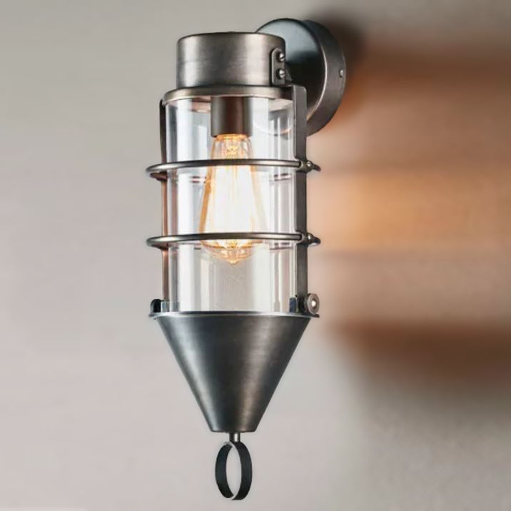 Eastwood Exterior Wall Light Silver Brass - ELPIM30677AS