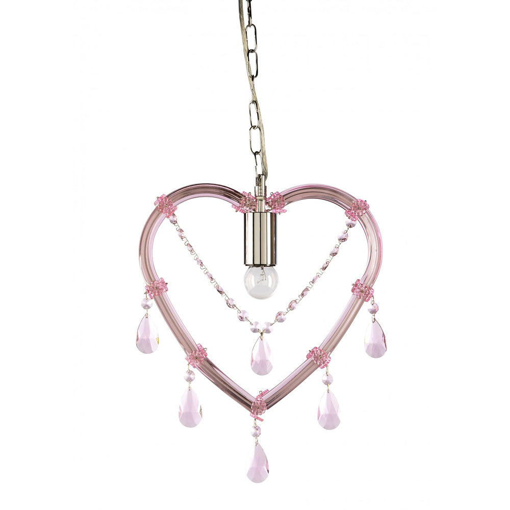 Buy Pendant Lights Australia Fiorentino Lighting - CUORE 1 Light Pendant Pink