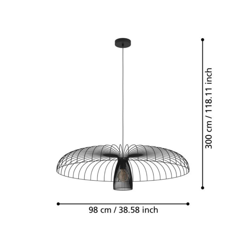 Buy Pendant Lights Australia CHAMPERICO Pendant Light W985mm Black Steel - 390217N