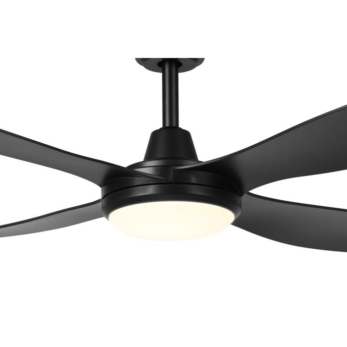 Aruba Ceiling Fan Tri Color LED Light Kit Only Matt Black & Milky - 20663602