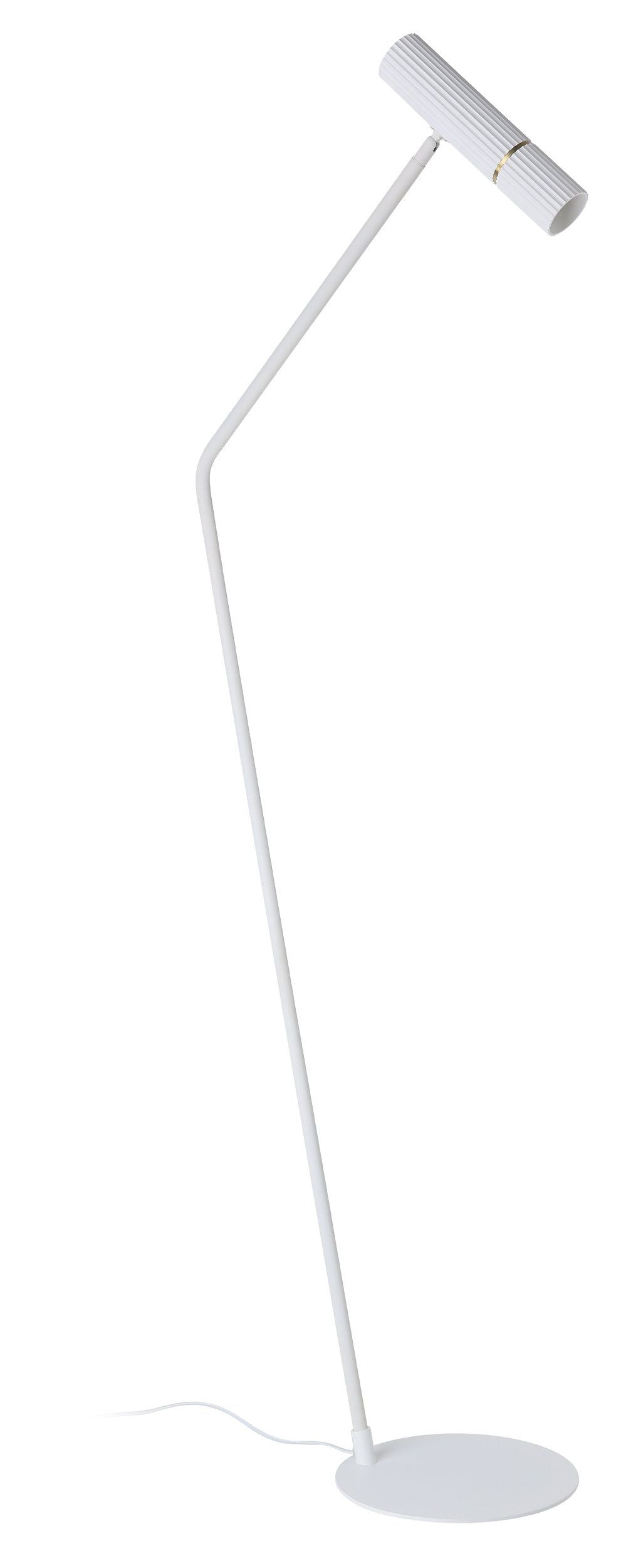 Caminia Floor Lamp White & Brass - 206691N