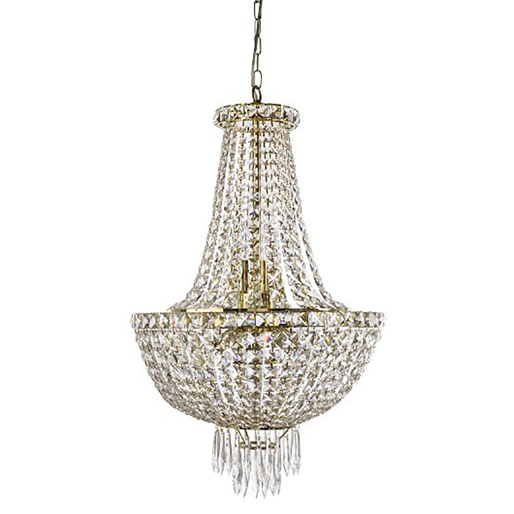 Fiorentino Lighting - OLBIA 7 Light Crystal Chandelier Gold