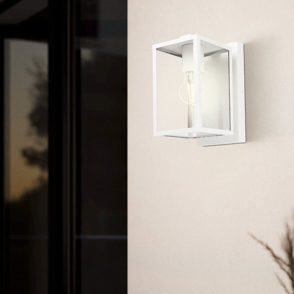 Buy Exterior Wall Lights Australia BUDRONE Exterior Wall Light White Steel - 206122N