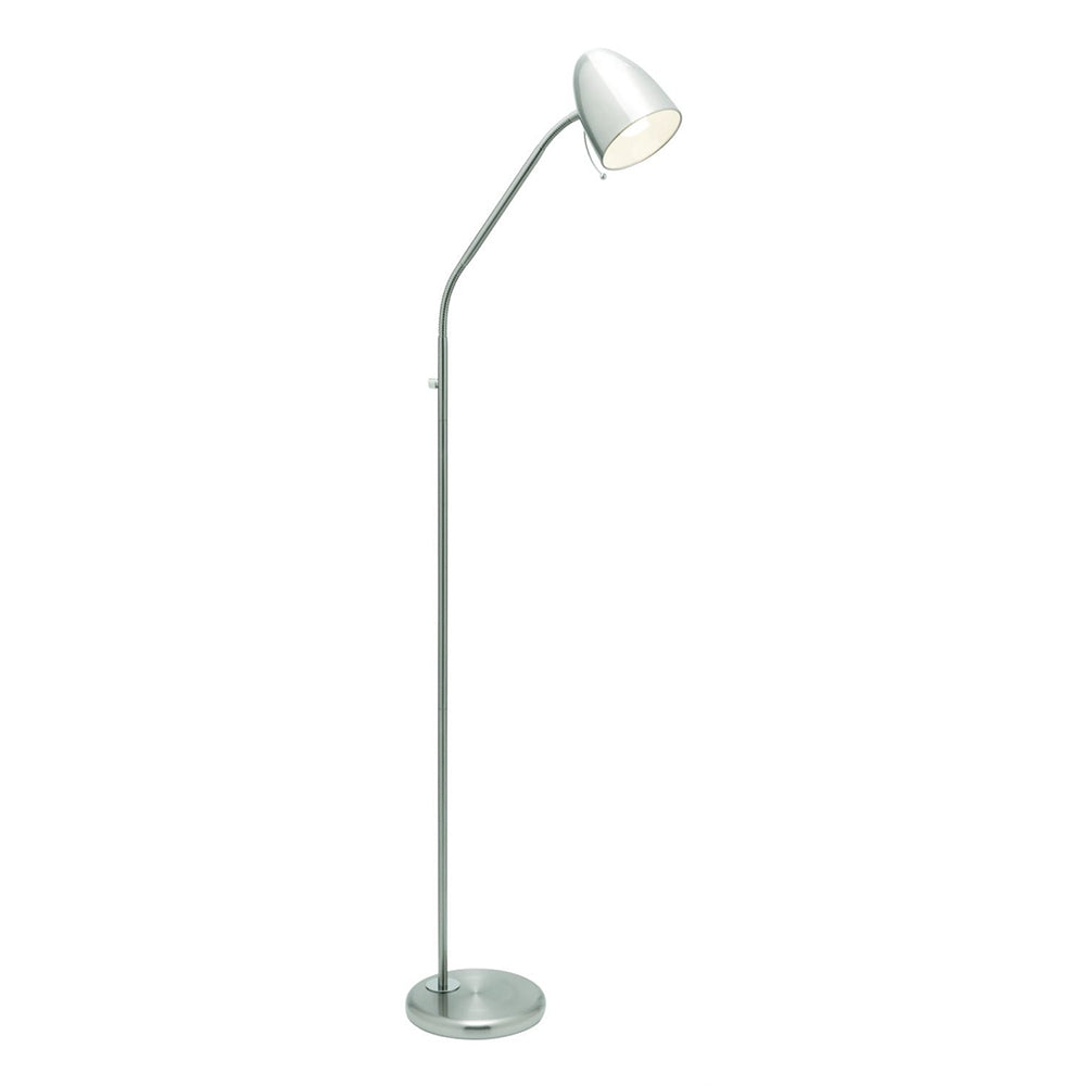 Sara 1 Light Floor Lamp Brushed Chrome - A13021BC