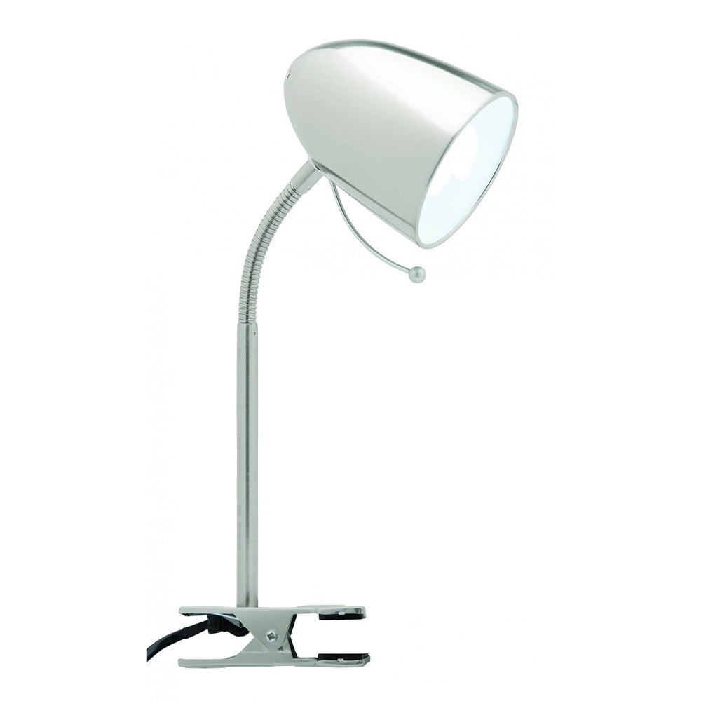 Sara Clamp Lamp Brushed Chrome - A13041BC