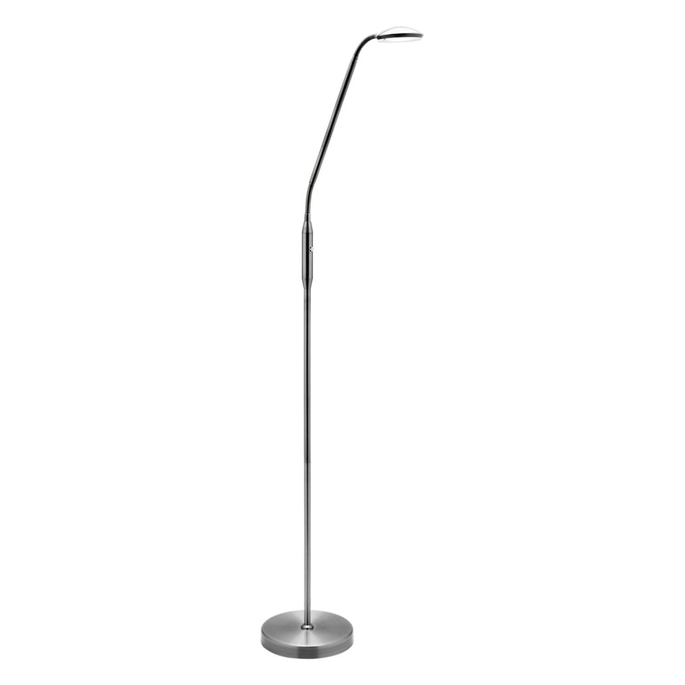 Dylan 6W LED Floor Lamp Brushed Chrome - A19421BC
