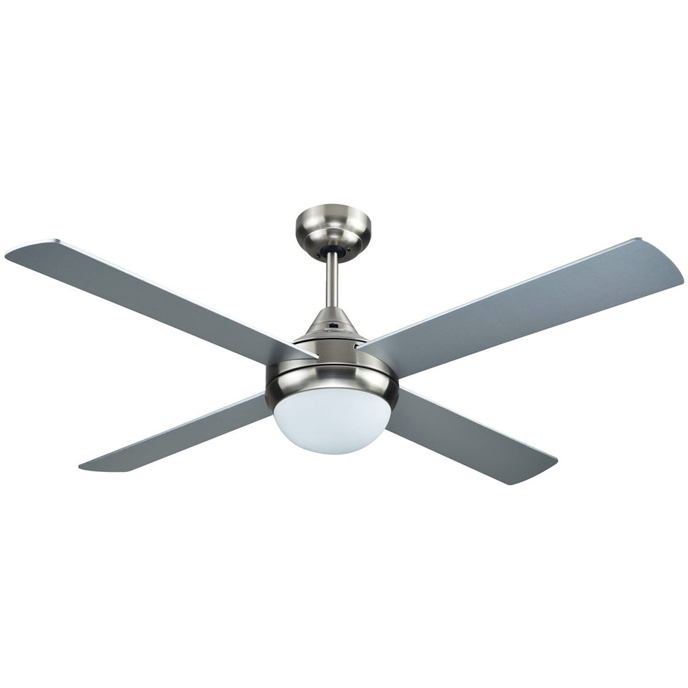 Azure AC Ceiling Fan 48" With 2 Light Brushed Nickel & Brushed Silver Blades - A2326