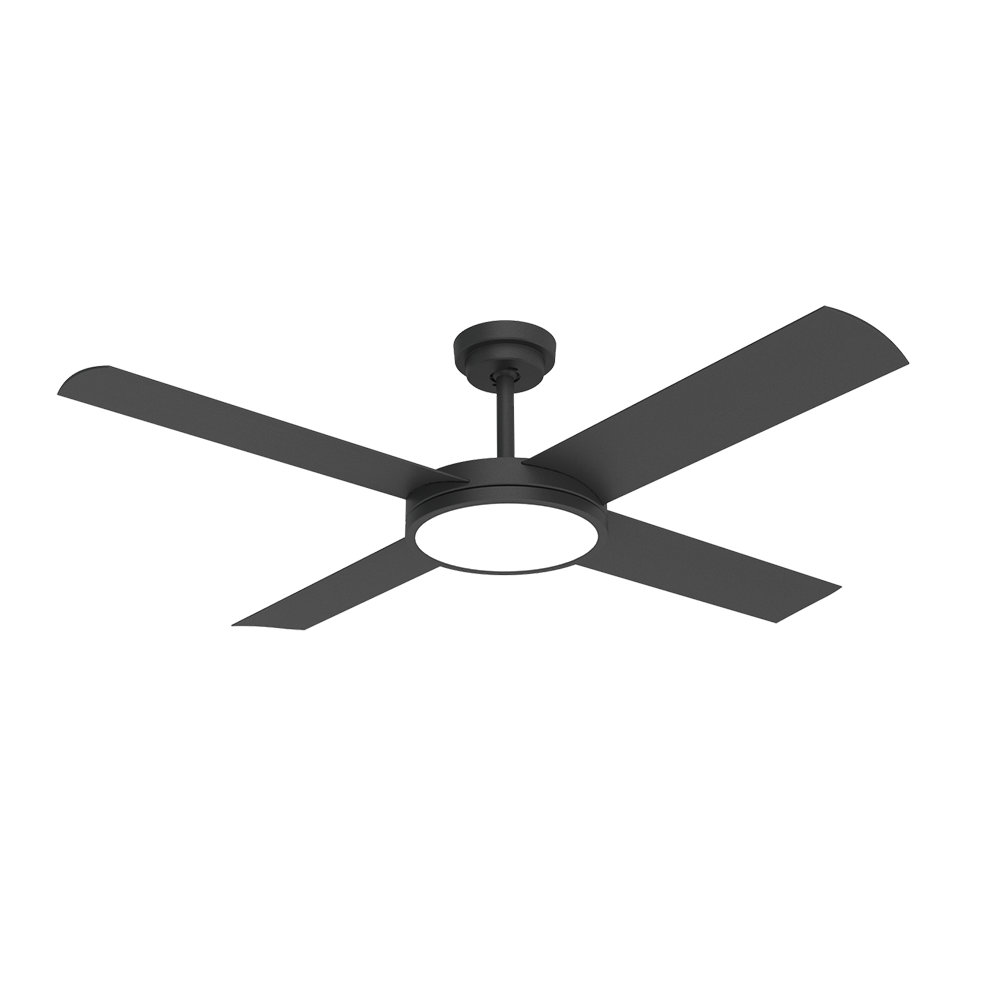 Revolution 3 AC Ceiling Fan 52" with LED Matt Black Blades - A3184