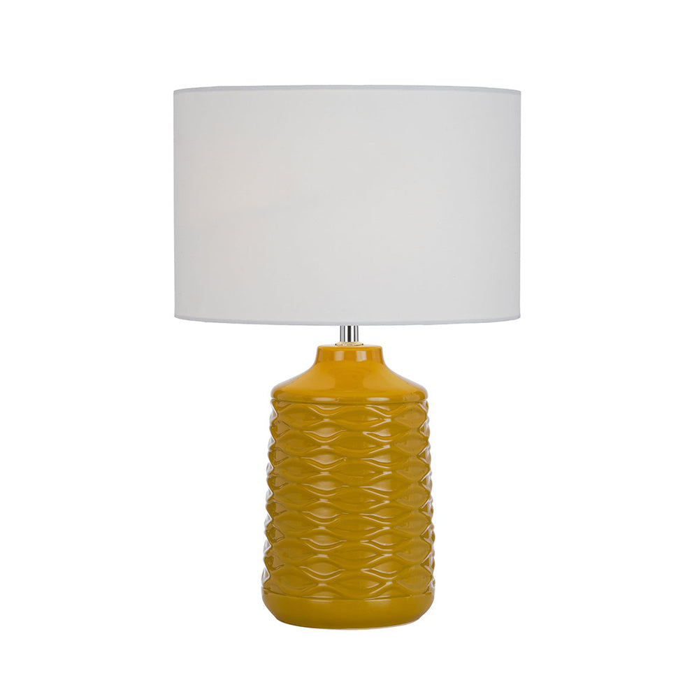 Buy Table Lamps Australia AGRA Table Lamp Butterscotch Ceramic / Fabric - AGRA TL-BSWH