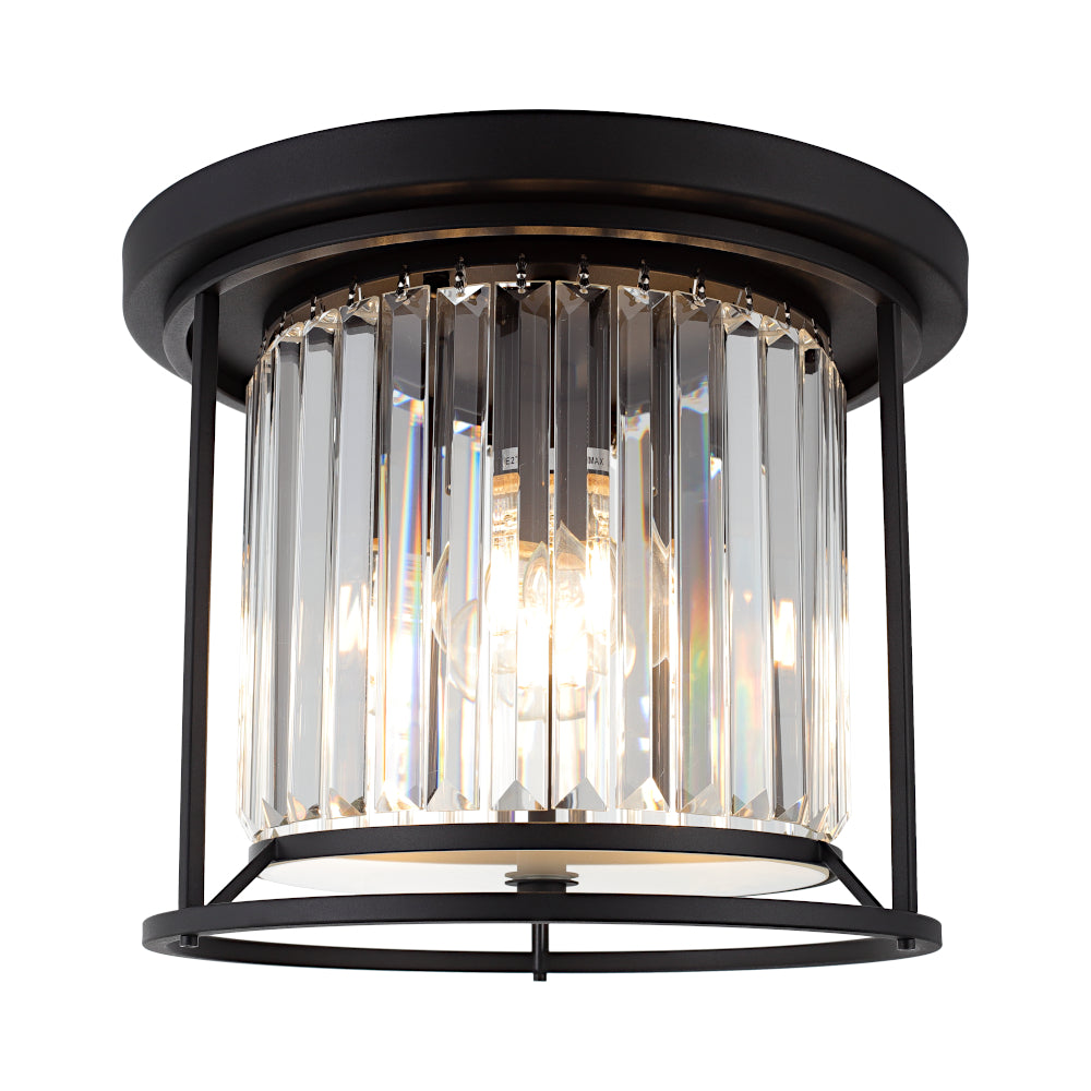 Amelia 3 Light Flush Mount Light Black - AMEL3CTCBLK