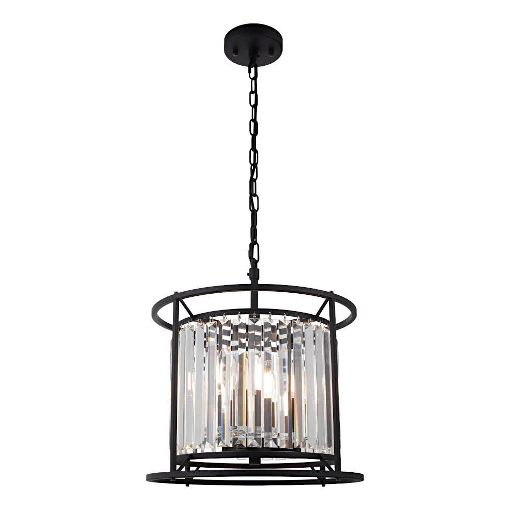 Amelia 3 Light Pendant Black - AMEL3PBLK